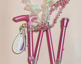 Magenta Pink Walking Stick: Bespoke design, foldable, lightweight.