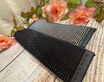 Car seat belt padded cover. Aurora borealis or black crystals. Comfortable Rhinestone Padded Strap.