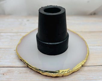 Walking Stick Black Rubber Ferrule: Anti-Slip Cane Accessory, Tip, Foot, bespoke available. 19mm