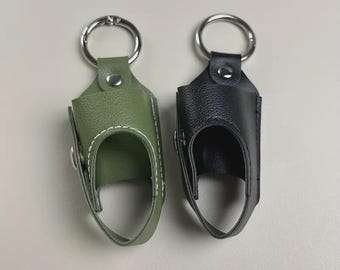 Walking Sticks Accessory-Inhaler Holder Pendants, Faux Leather, Pink, Khaki Green, White, Black