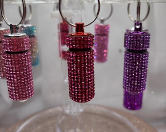 Walking Sticks Accessory-Walking Sticks Meds Pendant, Pinks  bag charms, Pill Storage Pots,