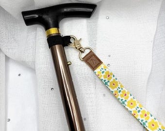 Yellow flower, material wrist strap. Anti-Loss wristlet, durable, safety , perfect to keep your walking stick standing Perfect gift idea..