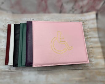 Disabled Parking Permit Wallet, Faux Leather Blue Badge Holder: UK EU