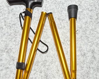 Walking Sticks- Gold, for all Ages, Lightweight, Adjustable, Ergonomic Grip, Anti-Slip, Bespoke options.