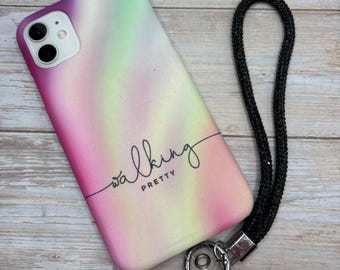 Walking Sticks Strap-Black Rhinestone Wristlet Strap, Walking Stick & Phone Lanyard