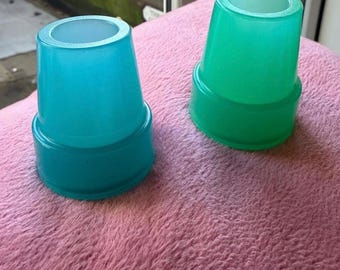 18MM Walking Stick Glow in the Dark Ferrule .Rubber, Cane Accessory, TEAL & AQUA