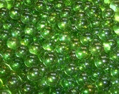 50 Lime Green Iridescent Marbles Mosaic Tile Floral Vase Fillers