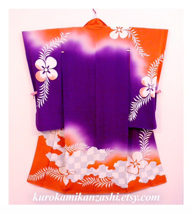 Evening Dances Antique Japanese Womens Silk Kimono Furisode Formal Odori Maiko Dancer
