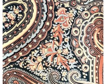 Pretty Paisley - Large Printed Fabric Panel Piece Craft Quilt Sew Natural Fibre