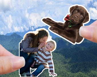Custom Family Photo Stickers: Personalized Waterproof Vinyl Gifts