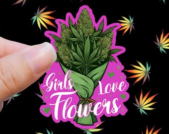 Bud Bouquet Sticker – Waterproof Cannabis Flower Gift