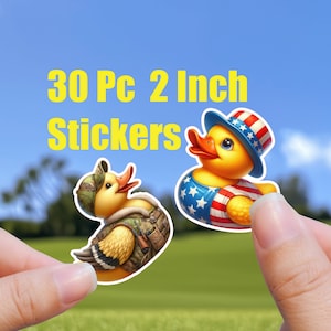 30-Piece Yellow Duck Waterproof Vinyl Sticker Pack | 2-Inch Cute Duck Stickers for Laptops, Water Bottles and More | Perfect for Kids Craft