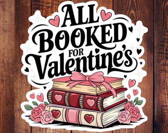 Bookish Valentine's Day Sticker: Waterproof Vinyl Kindle Sticker