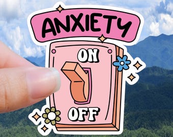 Funny Anxiety Switch Sticker: Waterproof Vinyl Decal