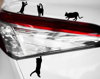 Black Cat Vinyl Decals: Waterproof Stickers, 40 Pack - Made in USA