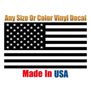 American Flag Vinyl Decal - Durable & Waterproof - 3&quot; to 20&quot; Sizes - 17 Colors Available for Cars, Trucks, Boats, ATVs, Laptops