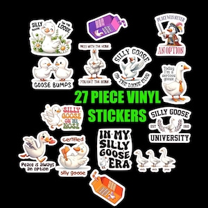 Silly Goose Baby Sticker pack 27 pcs 2 Inch Waterproof Vinyl Stickers