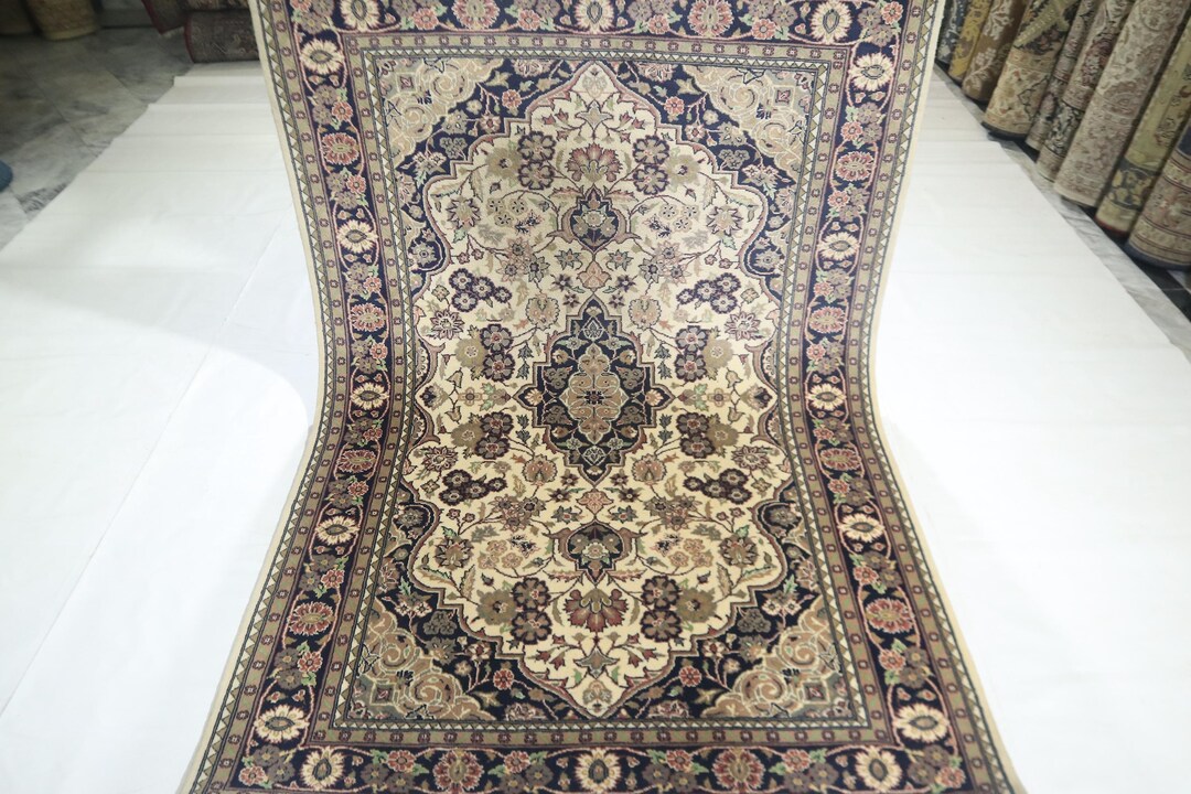 4x6 Feet Oriental High Quality Area Rug, Persian Style Hand Knotted ...