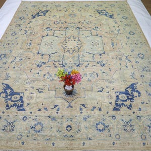 9x12 Ft Chobi Area Rug, Muted Brown Afghan Hand Knotted Geometric Veg Dye Wool Rug, Traditional Rug, Bedroom Rug, Living & Dining Room Rug