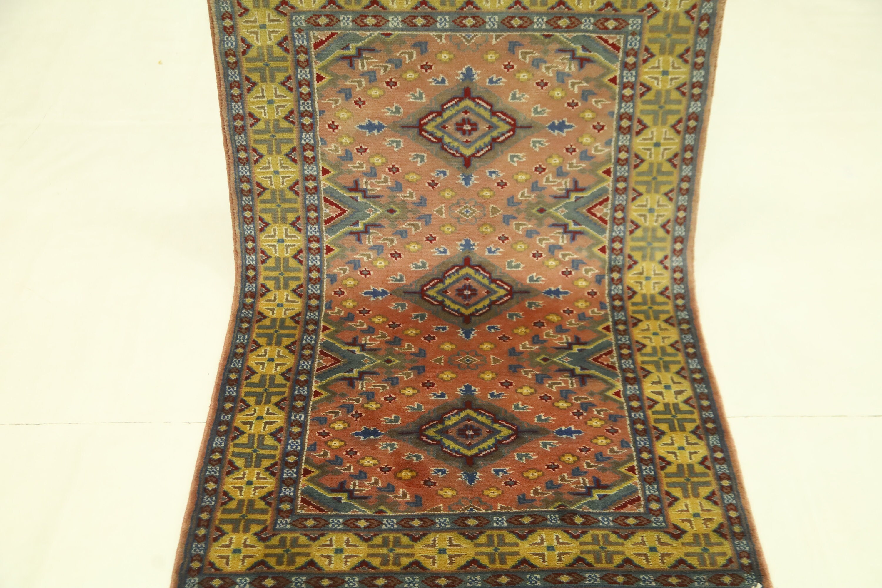 Serapi, One of a kind Hand Knotted Runner Rug, Orange at