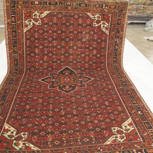 7x10 Ardabil Area Rug - Vintage Persian Style Hand Made Medallion Low Pile Wool Rug - Antique Rug - Bedroom Rug - Living Room Rug - Wool Rug