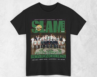 Larry Bird Shirt, Kevin McHale, Robert Parish, Boston Celtics NBA SLAM Cover T-Shirt, Sports Tee, Vintage Retro Basketball Streetwear, Gift