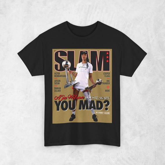 A'ja Wilson Shirt, Las Vegas Aces WNBA SLAM Cover T-shirt