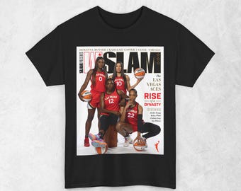 A'ja Wilson Kelsey Plum Shirt, Las Vegas Aces WNBA SLAM Cover T-Shirt, Unisex Sports Tee Vintage Retro Basketball Streetwear, Gift For Women