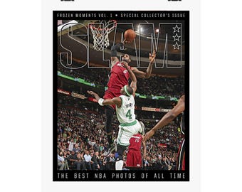LeBron James LBJ, Miami Heat NBA SLAM Cover Poster, Basketball Wall Art, Sports Decor, Memorabilia Print, Rolled Poster, Gift for Ball Fans