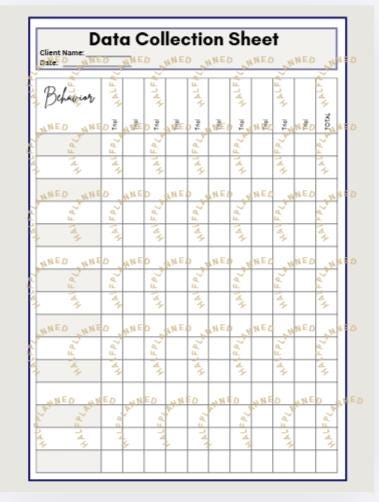 Caseload Summary Sheet | Printable ABA Therapy Organizer | RBT Case ...