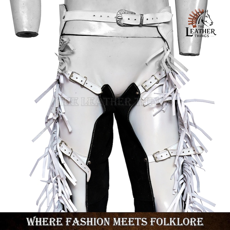 Chaps En Cuir Rodéo, Franges, Style Cowboy/cowgirl, Unisexe, Fabrication Artisanale Pakistan