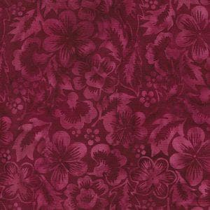 Woodblock Bouquets - Mixed Floral - Magenta