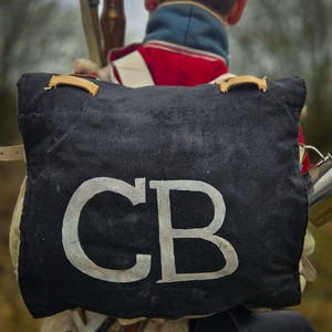 Mochila del ejército británico hecha a mano / Época de la Guerra Revolucionaria y Napoleónica