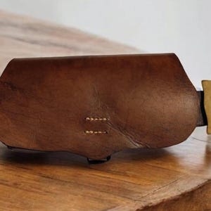 Leather Cartridge Pouch for Civillians or Militias with Belt - 18th & 19th Century