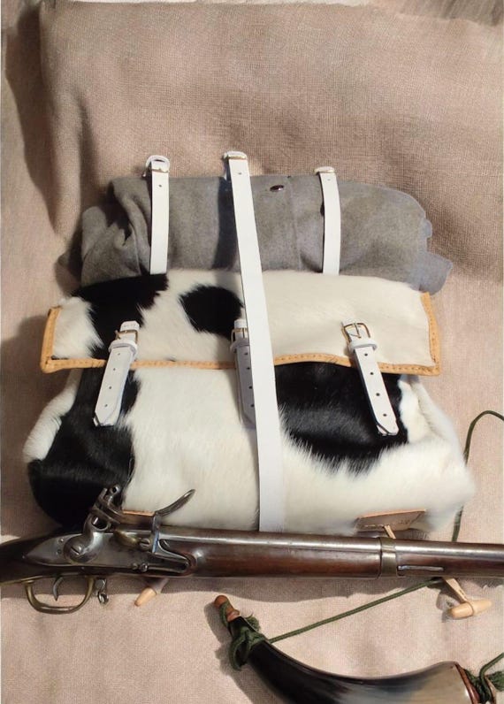 French Napoleonic Backpack for Historical Reenactment | Cow Hide