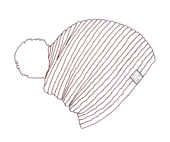 Slouchy Bobble Beanie Custom Made Baggy 