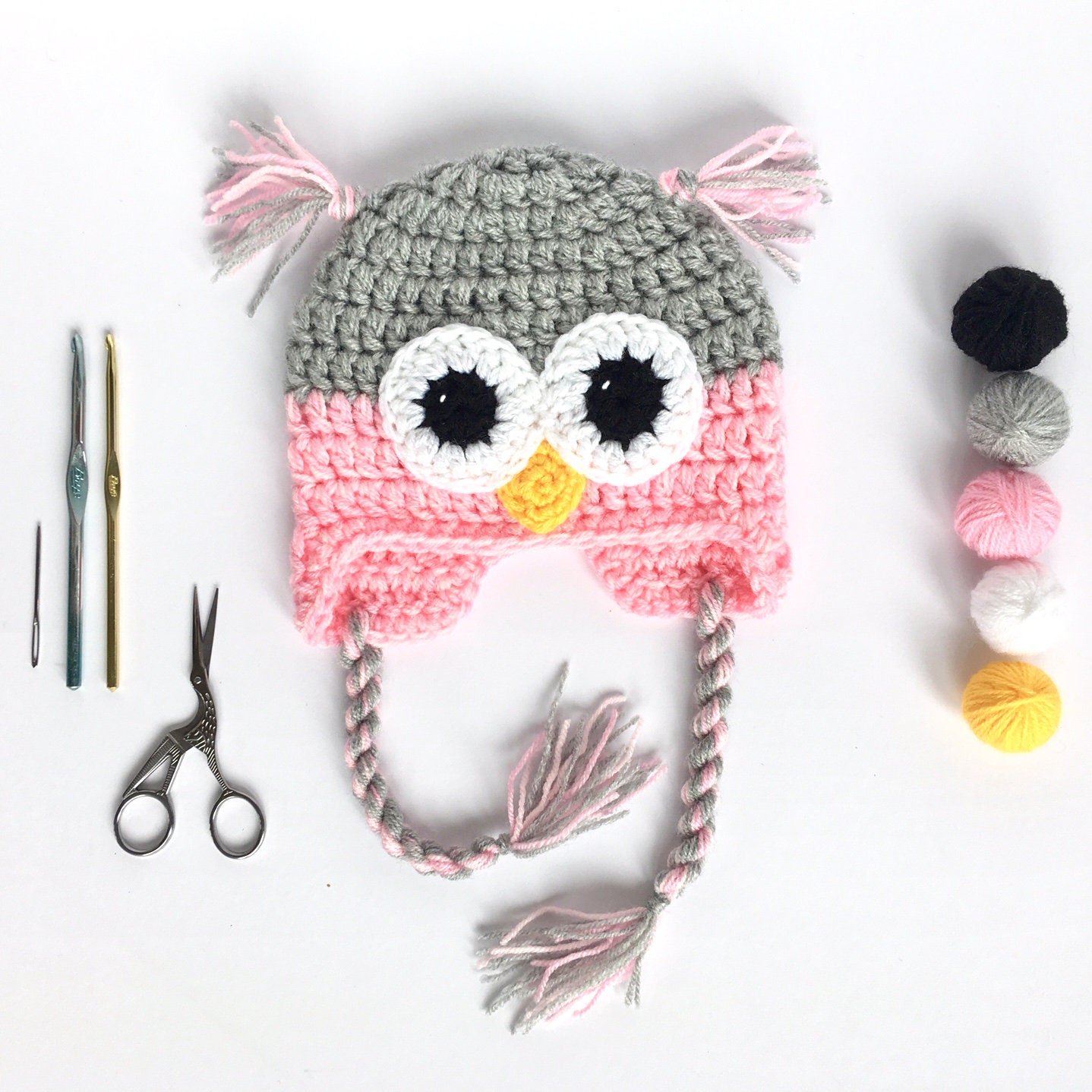 Owl Baby Beanie | Baby Winter Hat | Crochet Owl Hat | Newborn Photography Prop | Owl Hat | Newborn G