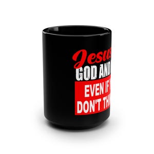 Inspirational Black Mug, 15oz - Perfect for Coffee Lovers & Faith Seekers, Great Gift for Birthdays, Holidays, or Just Because, Christian