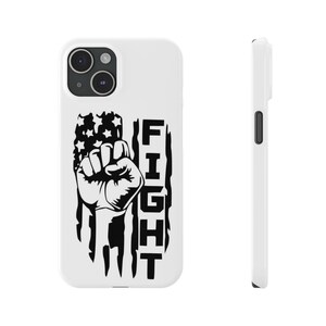 Bold Fight Slim-telefonskal för aktivister, patriotiska gåvor, egenmakt, protestutrustning, anpassningsbara accessoarer