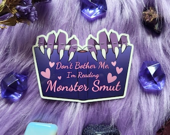 Monster Smut Kindle Sticker, Durable Vinyl, Book Lover Gift 2.75x2 Inch Sticker