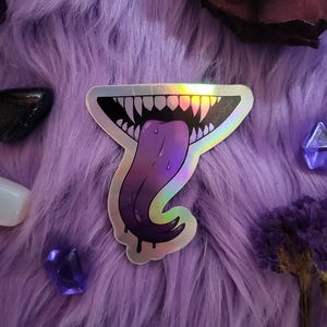 Monster&#39;s Maw Holographic Vinyl Sticker