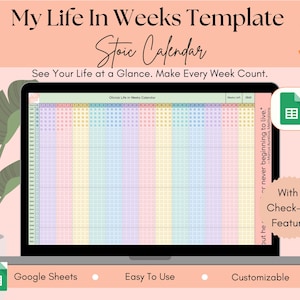 My Life in Weeks Chart Memento Mori Wall Print Life Countdown Calendar Visual Life Planner Weeks of Life Poster Motivational Art stoic life