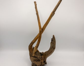 Vintage Naturally Shaped Driftwood Sculpture | Rustic Organic Beach Home Decor