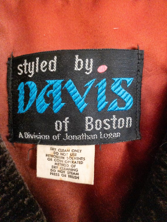 Vintage 1970s Davis of Boston Faux Fur Coat | Dark Brown