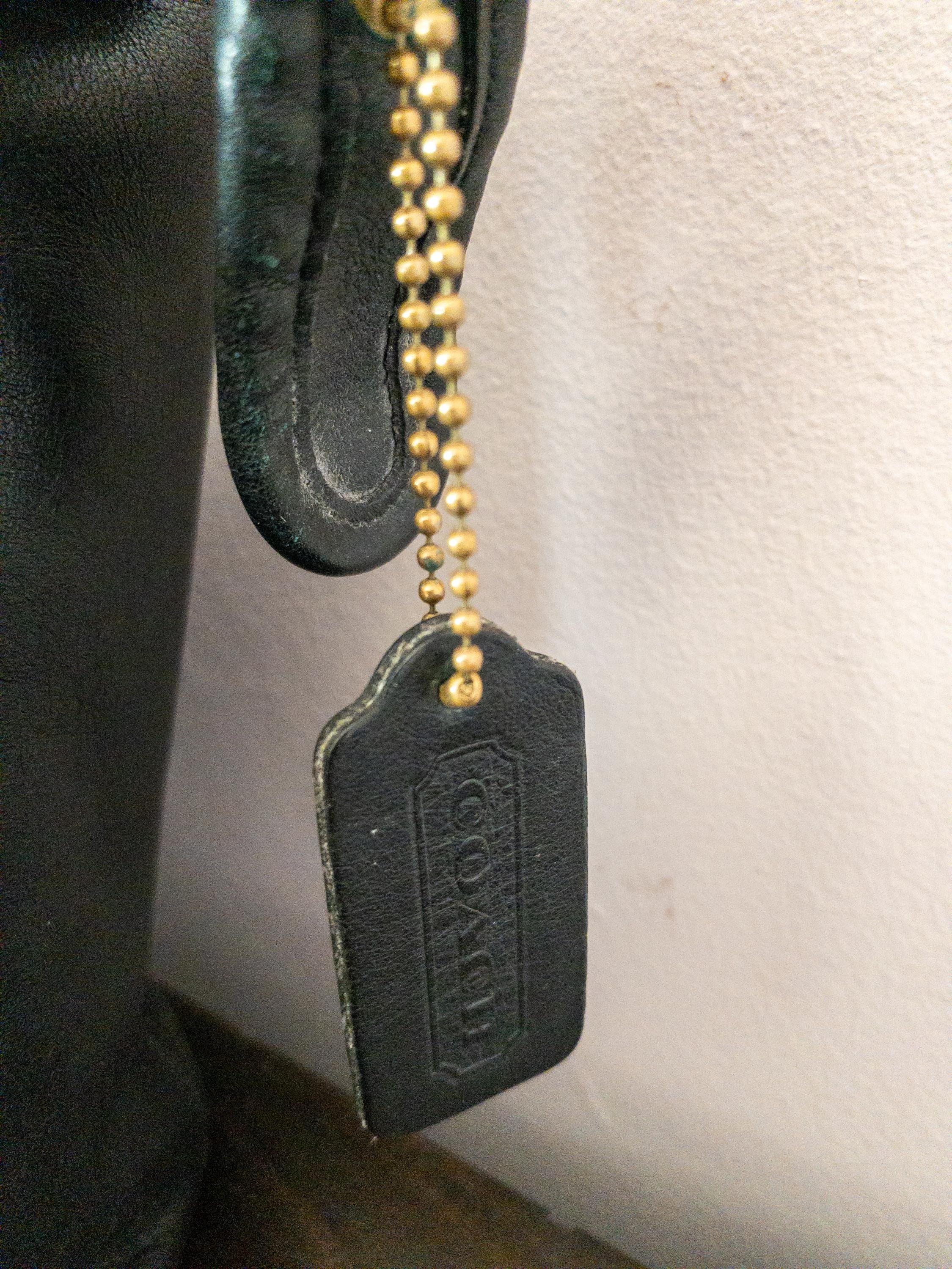 【希少】OLD COACH Dulles Bag leather black Coach 10316 Vintage SMALL Soho Black Leather Shoulder Bag w