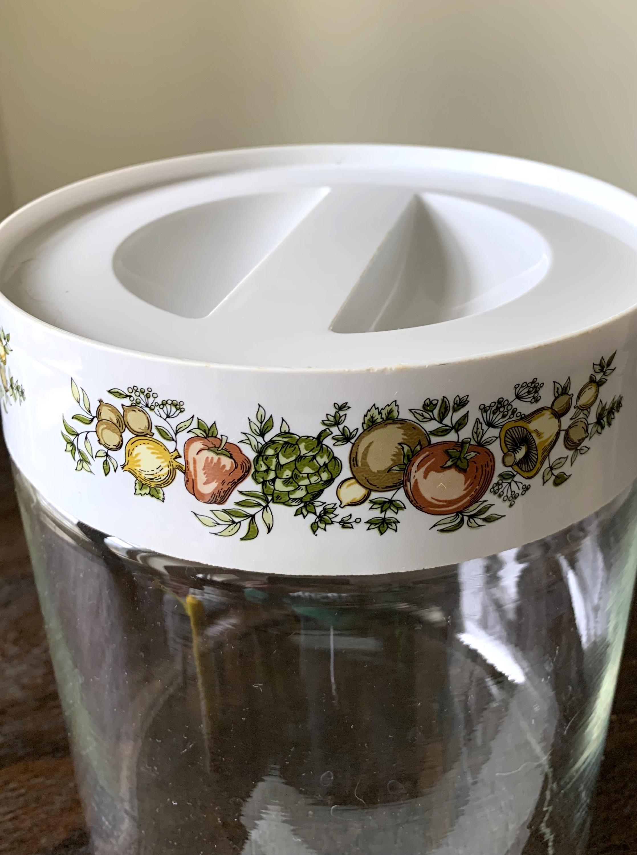 Vintage Pyrex Canister Spice of Life Storage Container Kitchen Storage ...