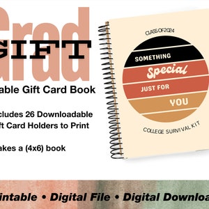 College Survival Kit | When You Need Book | Graduation Gift Card Book | Grad Gift | 2024 Graduation | College Gift | Gift Card Holder | Grad