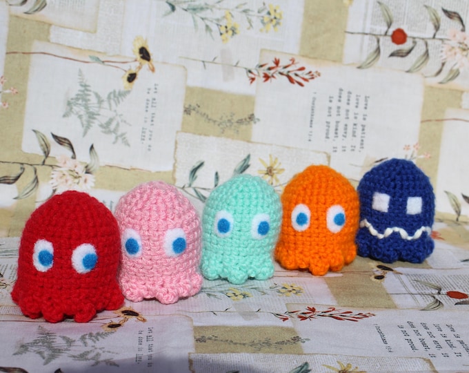 Crochet PacMan Ghost Plushies/Keychains