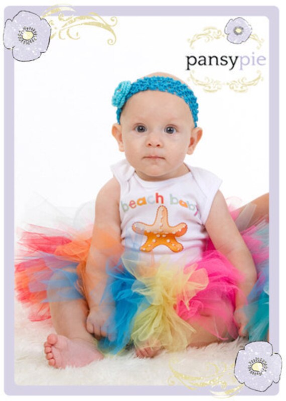 Baby Girl Beach Outfit Summer Tutu Baby Tutu Outfit Starfish Etsy