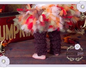 Thanksgiving Leggings Baby Girl Thanksgiving Leg Warmers Brown Ruffle Leggins